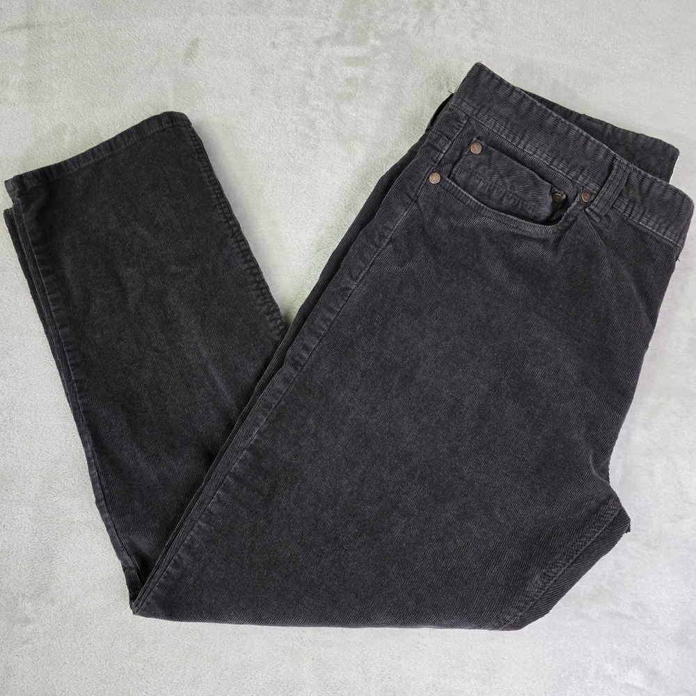Vintage Copper & Oak Mens Deep Brown‎ Corduroy Straight Leg Pants 38x30